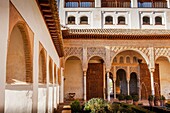 Patio de la Acequia courtyard of irrigation ditch  El Generalife  La Alhambra  Granada  Andalusia
