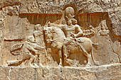 The triumph of Shapur I at Naqsh-e Rostam necropolis near Persepolis, Iran