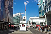 Tourists at Checkpoint Charlie, Berlin Germany