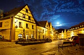 Loket - Old Town Square at night, Loket, Czech Republic, Europe