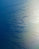 Aerial image of the blue ocean