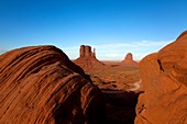 West Mitten, East Mitten, Merrick Butte, Monument Valley Tribal Park, Navajo Nation, Arizona/Utah, USA