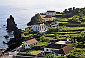 Holiday cottages in Faja do Ouvidor, North coast, Island of Sao Jorge, Azores, Portugal