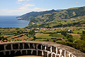 View point near Provocao, south coast, Island of Sao Miguel, Azores, Portugal