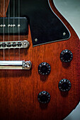 Red Electric Guitar Detail