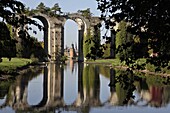 The Aqueduct And Chateau Of Maintenon, Reflection In The Eure River, Eure-Et-Loir (28), France