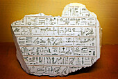 Hieroglyphics Engraved In Stone, Egyptian Writing, The Hall Of Egyptian Art, Fine Arts And Natural History Museum Of Chateaudun, Eure-Et-Loir (28), France