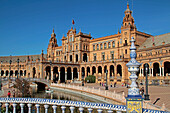 Plaza De Espana, Spain Square, Ceramic Bridge, Seville, Andalusia, Spain