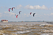 Kitesurf In The Waves, Cayeux-Sur-Mer, Bay Of Somme, Somme (80), France
