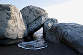 Rock Formation By Rocas De Santo Domingo Beach, Santo Domingo, Chile