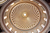 Interior View Of The Dome Of The Rotunda Of St Marija Assunta, Mosta, Malta