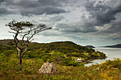 'View Of The Coastline Under A Cloudy Sky; Applecross Peninsula Scotland'