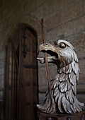 'Uk, Scotland, Scottish Borders, Sculpture Of Eagle With Sceptre In It's Mouth; Yetholm'