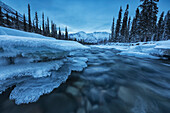 'Ice Forms On The Wheaton River Near Whitehorse;Yukon Canada'