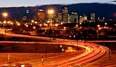 Canada, Alberta, Calgary, City at night