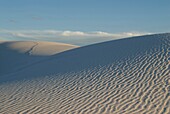Rippled gypsum sand dunes in the White Sands National Monument, New Mexico, USA