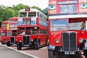 UK, England, Surrey, London, Vintage Buses in London Bus Museum