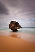 Strange shaped rock in shallow waters, Bathsheba, Barbados
