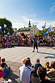 Street Performer On Terrasse Dufferin, Quebec City Quebec Canada