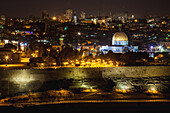Cityscape at night, Jerusalem, Israel