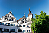 Marktplatz mit Stadtkirche St. Wenzel im Hintergrund, Naumburg, Burgenlandkreis, Sachsen-Anhalt, Deutschland