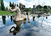 Neptune basin with sculpture, Lustgarten, Potsdam, Brandenburg, Germany
