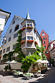 Historical center of Meersburg, Lake Constance, Swabia, Baden-Wuerttemberg, Germany, Europe