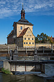 Linker Regnitzarm und Altes Rathaus, Bamberg, Franken, Bayern, Deutschland