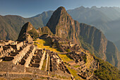 Machu Picchu at dawn above Urubamba Valley near Cuzco, Peru