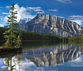 Mount Rundle and Johnson Lake, Banff National Park, Alberta, Canada