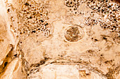 Ceiling fresco inside a biklinium, Siq el-Barid, Little Petra, Wadi Musa, Jordan, Middle East