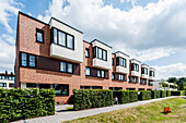 Modern row houses, Hamburg Klein Borstel, Germany