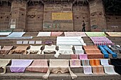 Clothes drying on the ghats  Varanasi, Benares, Uttar Pradesh, India