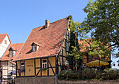 Gaststätte Schlosskrug, Schlossberg, Quedlinburg, Harz, Sachsen-Anhalt, Deutschland, Europa
