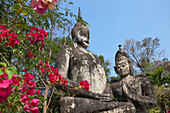 Buddhistische Skulpturen im Park Sala Kaeo Ku bei Nong Khai am Fluss Mekong, Region Isan, Nordosten von Thailand, Asien