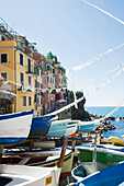 Fischerboote, Riomaggiore, Cinque Terre, La Spezia, Ligurien, Italien