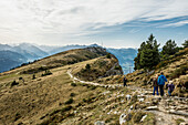 Hiking trail at Niederhorn, Beatenberg, Bernese Oberland, Canton of Bern, Switzerland
