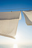 White laundry, Camogli, province of Genua, Italian Riviera, Liguria, Italia