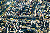 Luftaufnahme der Innenstadt, Lehel, München, Bayern, Deutschland