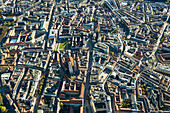 aerial photography, city center, Munich, Bavaria, Germany
