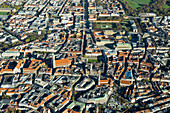 Aerial view of the center, Munich, Bavaria, Germany