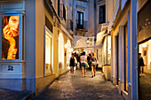 Shopping street, Capri, Bay of Naples, Campania, Italy