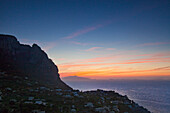 Blick von der Piazetta auf Sonnenuntergang, Capri Stadt, Capri, Kampanien, Italien