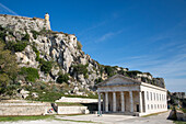 Bauwerke an der Alten Festung, Kerkyra, Stadt Korfu, Korfu, Ionische Inseln, Griechenland, Europa