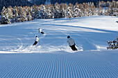 Skifahren in den Nockbergen, Kärnten Österreich