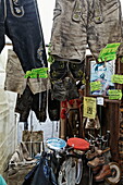 Lederhosen for sale at Auer Dult market, Au, Munich, Upper Bavaria, Bavaria, Germany