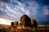 Homestead ruin with cloudy blue sky.  La Junta, Colorado La Junta, Colorado, United States