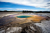 Turquoise Spring located in Midway Geyser Basin in Yellowstone National Park, Wyoming Yellowstone National Park, Wyoming, USA