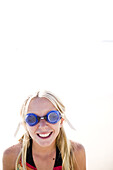 Girl in bathing suit and goggles Carlsbad, California, United States