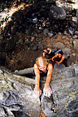 Rock climber, Santa Barbara, California Santa Barbara, California, U.S.A.